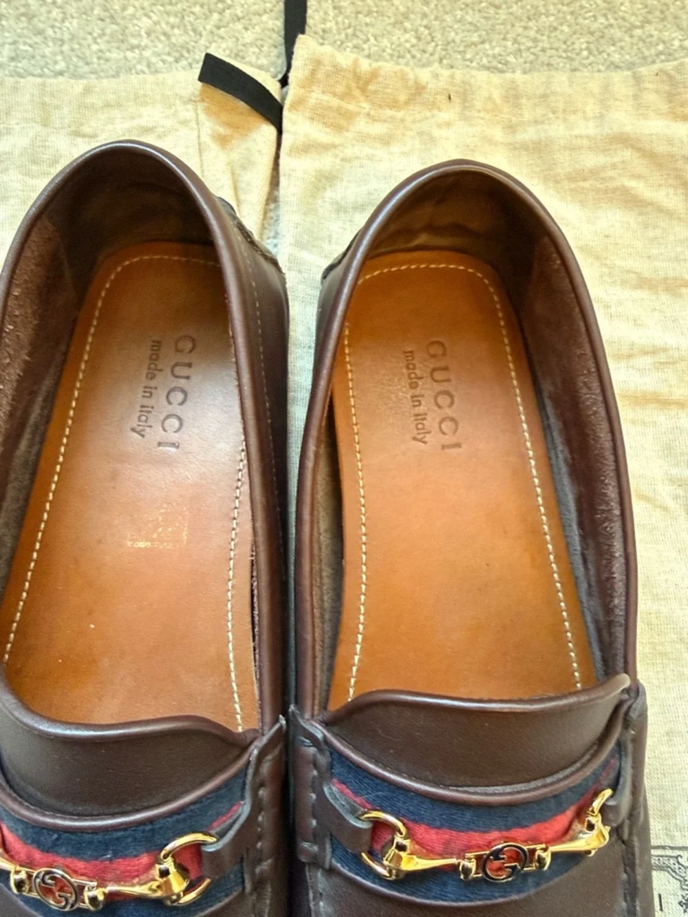 MENS Gucci Brown drivers - size 12 - Picture 4 of 5